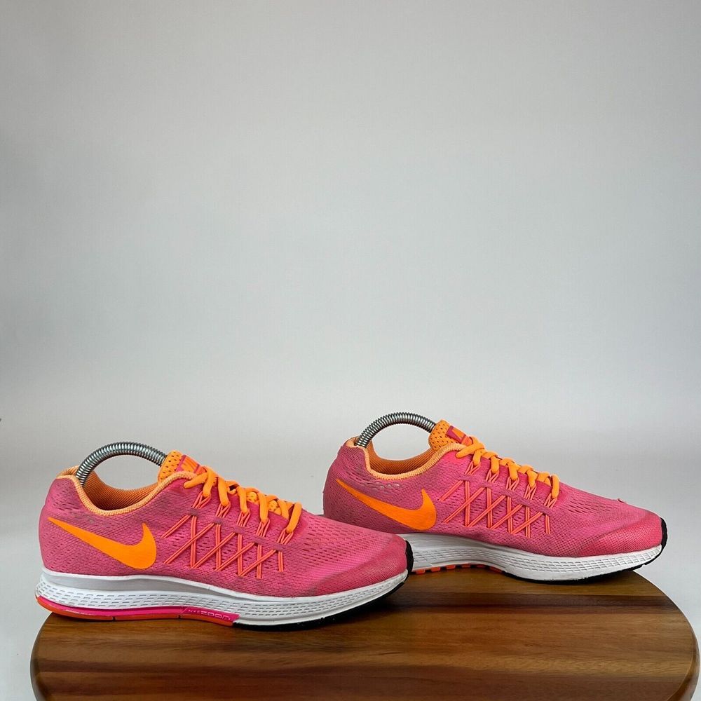 Big Kids Nike Zoom Pegasus 32 Pink Athletic Running Shoes Sneakers Size 7 Y GUC